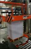 Bild zu A - 2 fache Vertikalumreifung mit 3t-Presse mit Fördertechnik und Barcode - Papierstapel